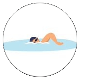 Cartoon image of a swimmer