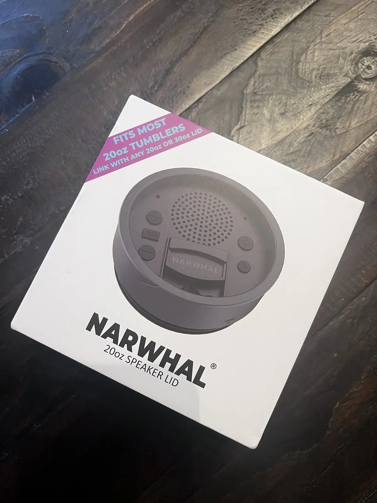 image of narwhal speaker lid package