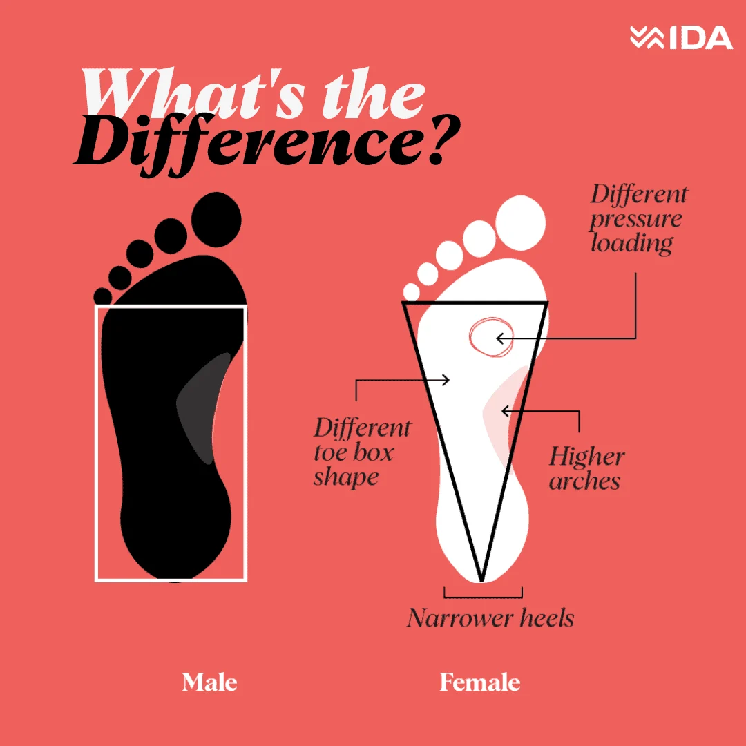 IDA image of male vs female foot