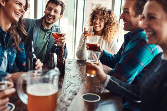 young adults happy hours are part of social sports